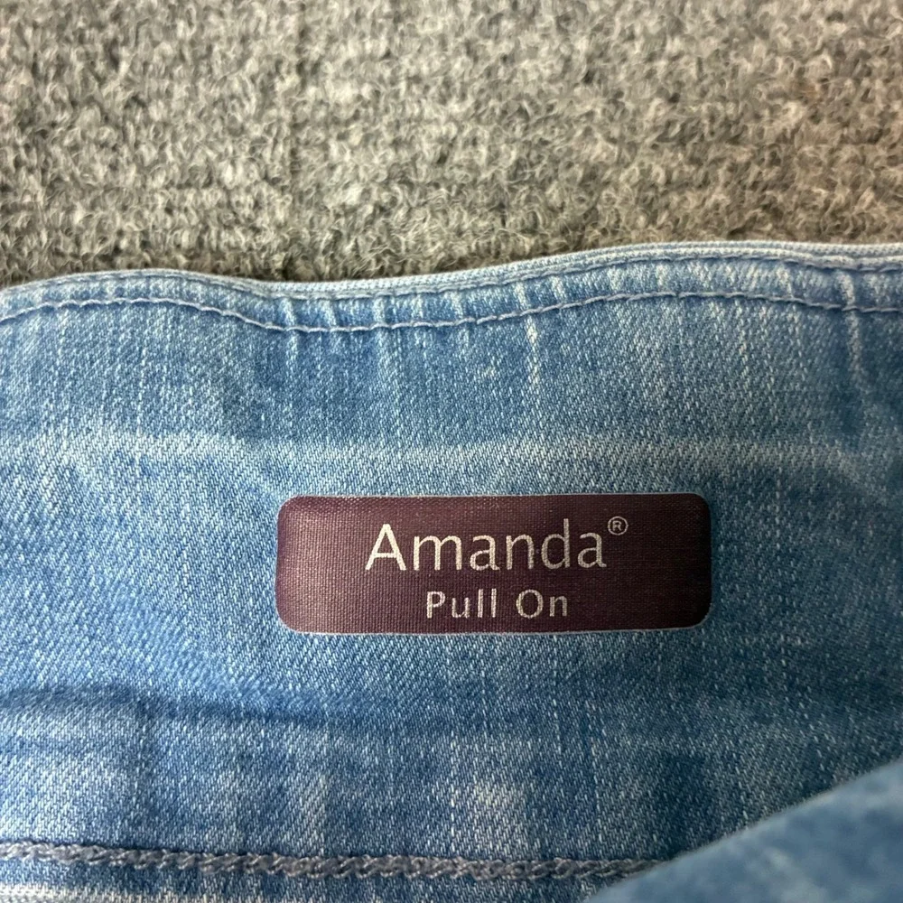 Gloria Vanderbilt Amanda Pull On Jeans‎ Womens 16W Light Wash Tapered High Rise